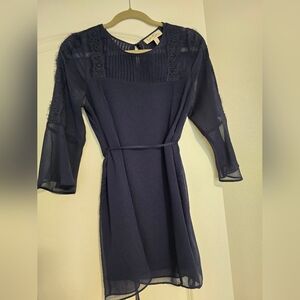 Elegant Navy Blue  Maternity Top
